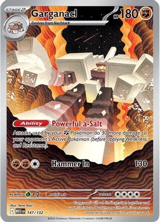 POKEMON TCG - Garganacl 147/132 ME01 Mega Evolution - Illustration Rare