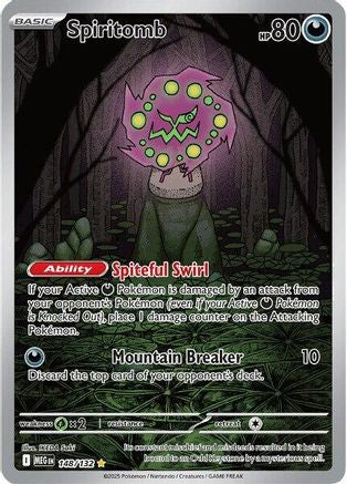 POKEMON TCG - Spiritomb 148/132 ME01 Mega Evolution - Illustration Rare