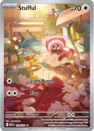 POKEMON TCG - Stufful 154/132 ME01 Mega Evolution - Illustration Rare