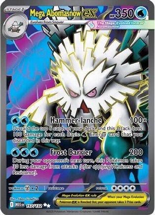 POKEMON TCG - Mega Abomasnow ex 157/132 ME01 Mega Evolution - Ultra Rare