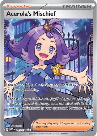 POKEMON TCG - Acerola's Mischief 165/132 ME01 Mega Evolution - Ultra Rare