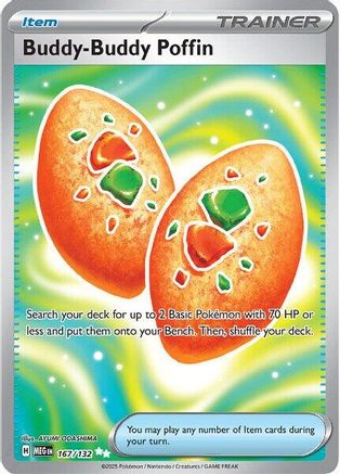 POKEMON TCG - Buddy-Buddy Poffin 167/132 ME01 Mega Evolution - Ultra Rare