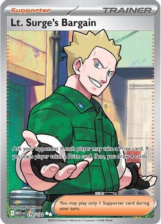 POKEMON TCG - Lt. Surge's Bargain 170/132 ME01 Mega Evolution - Ultra Rare