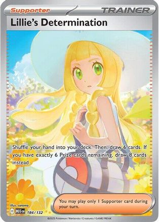 POKEMON TCG - Lillie's Determination 184/132 ME01 Mega Evolution - Special Illustration Rare