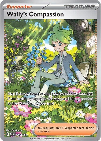 POKEMON TCG - WALLY'S COMPASSION 186/132 MEGA EVOLUTION SPECIAL ILLUSTRATION RARE