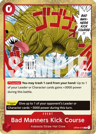 ONE PIECE TCG - Bad Manners Kick Course (Reprint) OP04-016 Premium Booster The Best Vol 2 - Rare