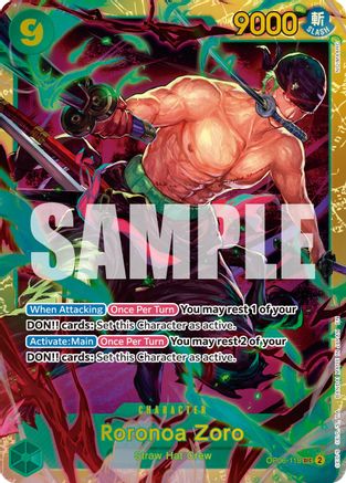 ONE PIECE TCG - Roronoa Zoro OP06-118 Premium Booster The Best Vol 2 - Secret Rare