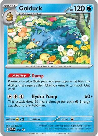 POKEMON TCG - Golduck 008 ME Mega Evolution Promo - Promo