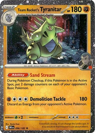 POKEMON TCG - Team Rocket's Tyranitar 096/182 Miscellaneous Cards & Products - Promo