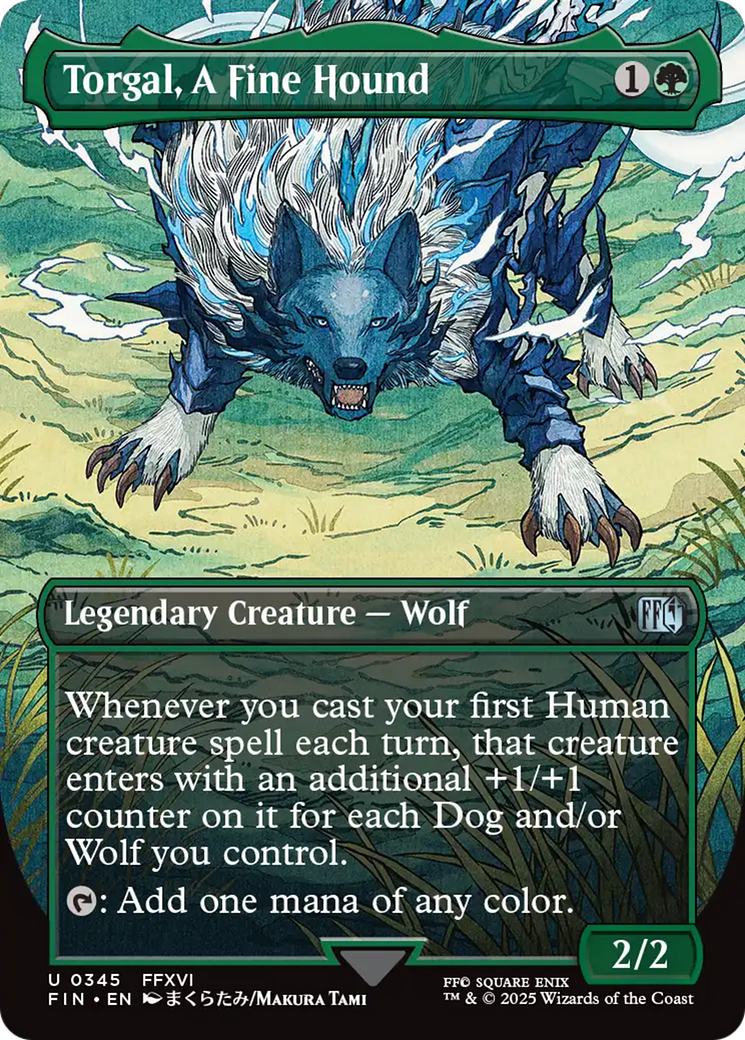 MAGIC: THE GATHERING  - Torgal, A Fine Hound (Borderless) (FIN-345) - FINAL FANTASY Foil