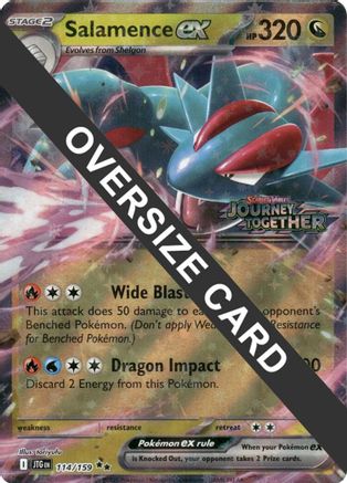 POKEMON TCG - Salamence ex 114/159 Jumbo Cards - Double Rare