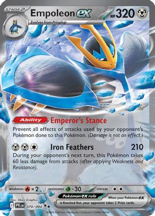 POKEMON TCG - Empoleon ex 070/094 ME02 Phantasmal Flames - Double Rare