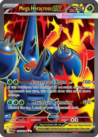 POKEMON TCG - Mega Heracross ex 108/094 ME02 Phantasmal Flames - Ultra Rare