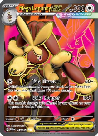 POKEMON TCG - Mega Lopunny ex 115/094 ME02 Phantasmal Flames - Ultra Rare