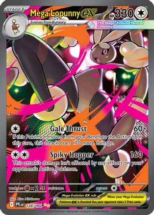 POKEMON TCG - Mega Lopunny ex 128/094 ME02 Phantasmal Flames - Special Illustration Rare