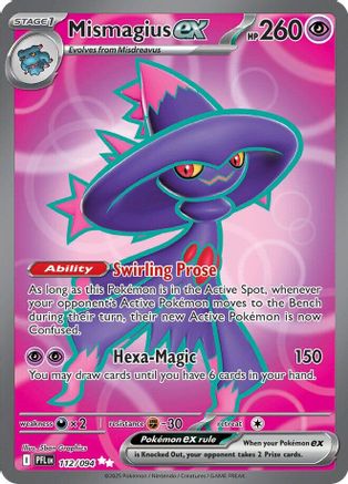 POKEMON TCG - Mismagius ex 112/094 ME02 Phantasmal Flames - Ultra Rare