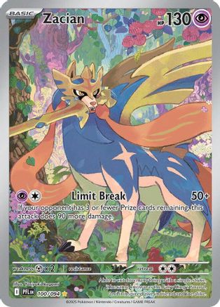 POKEMON TCG - Zacian 100/094 ME02 Phantasmal Flames - Illustration Rare