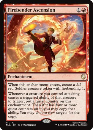 MAGIC: THE GATHERING  - Firebender Ascension (PRE-137) - Prerelease Cards Foil