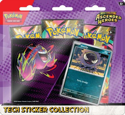POKEMON TCG - Mega Evolution: Ascended Heroes Tech Sticker Collection - Gastly
