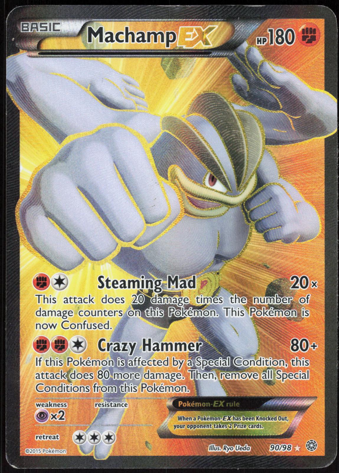 MACHAMP EX 90/98 ANCIENT ORIGINS POKEMON ULTRA RARE HOLO HP