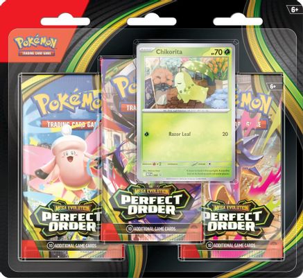 POKEMON TCG - Perfect Order 3 Pack Blister [Chikorita] (PREORDER)