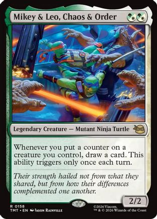 MAGIC: THE GATHERING  - Mikey & Leo, Chaos & Order (TMT-158) - Teenage Mutant Ninja Turtles
