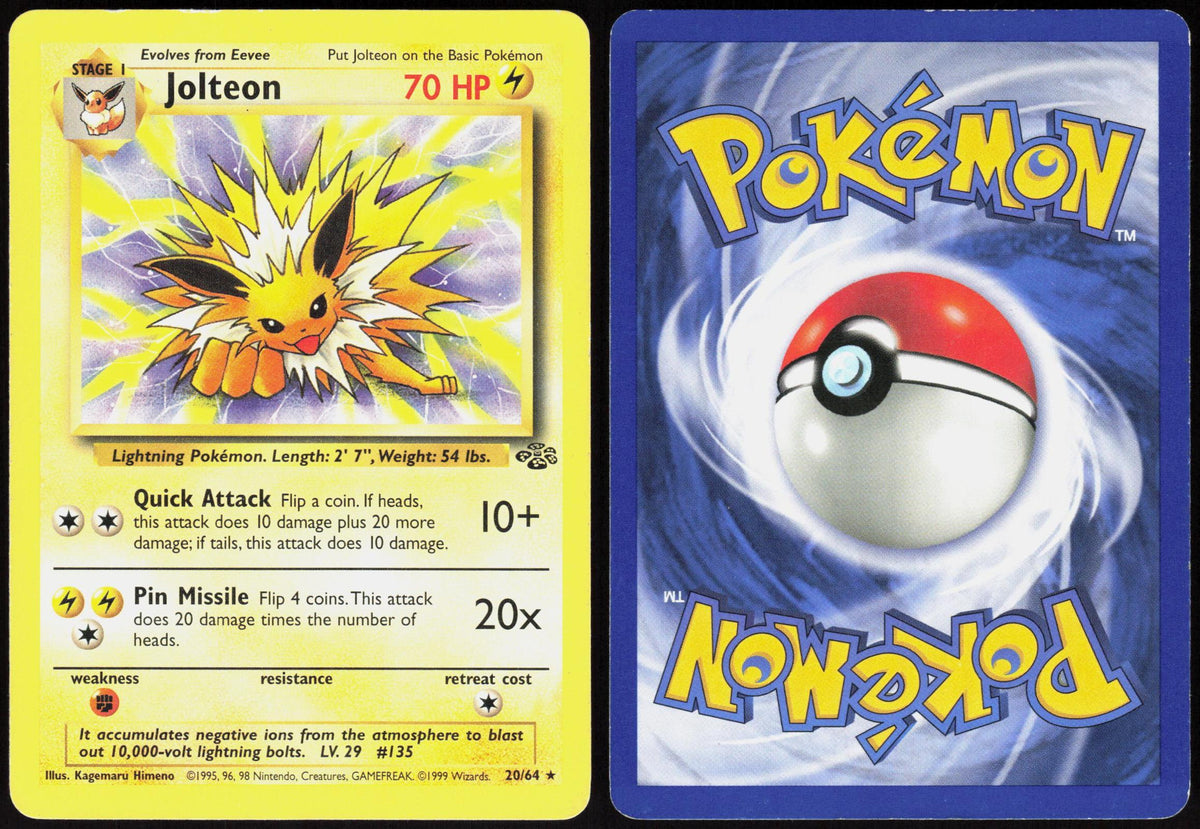 JOLTEON 20/64 JUNGLE POKEMON RARE UNLIMITED MP