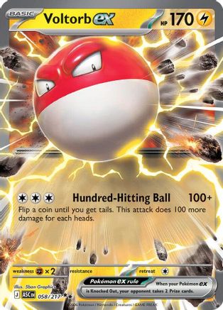 POKEMON TCG - Voltorb ex 058 ME Ascended Heroes - Double Rare