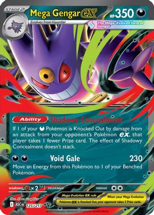 POKEMON TCG - Mega Gengar ex 125/217 ME Ascended Heroes - Double Rare