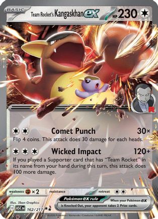 POKEMON TCG - Team Rocket's Kangaskhan ex 162 ME Ascended Heroes - Double Rare
