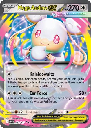 POKEMON TCG - Mega Audino ex 172/217 ME Ascended Heroes - Double Rare