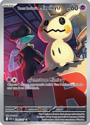 POKEMON TCG - Team Rocket's Mimikyu 238/217 ME Ascended Heroes - Illustration Rare