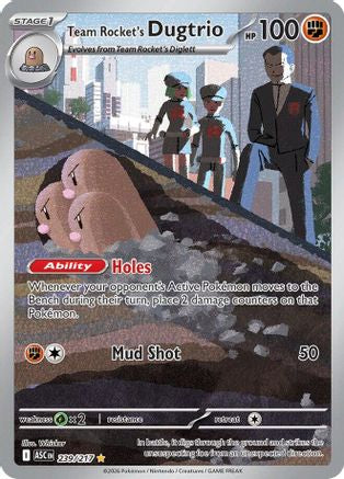 POKEMON TCG - Team Rocket's Dugtrio 239/217 ME Ascended Heroes - Illustration Rare