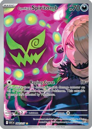 POKEMON TCG - Cynthia's Spiritomb 244/217 ME Ascended Heroes - Illustration Rare