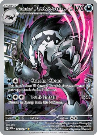 POKEMON TCG - Galarian Obstagoon 245/217 ME Ascended Heroes - Illustration Rare