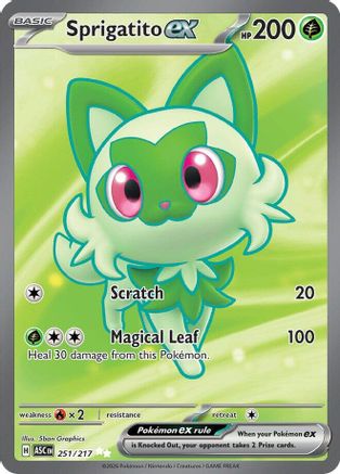 POKEMON TCG - Sprigatito ex 251 ME Ascended Heroes - Ultra Rare