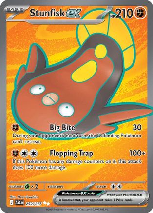 POKEMON TCG - Stunfisk ex 252/217 ME Ascended Heroes - Ultra Rare