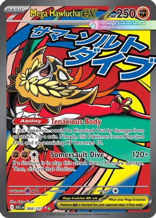 POKEMON TCG - Mega Hawlucha ex 268/217 ME Ascended Heroes - Mega Attack Rare