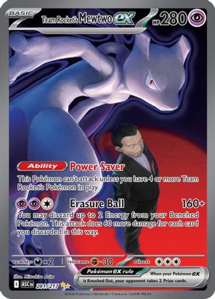 POKEMON TCG - Team Rocket's Mewtwo ex 281/217 ME Ascended Heroes - Special Illustration Rare