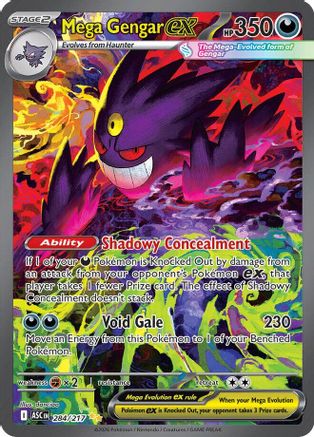 POKEMON TCG - Mega Gengar ex 284/217 ME Ascended Heroes - Special Illustration Rare