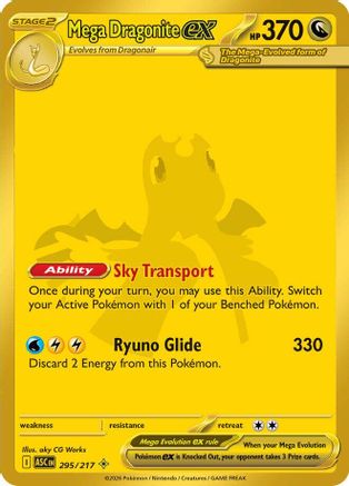 POKEMON TCG - Mega Dragonite ex 295/217 ME Ascended Heroes - Mega Hyper Rare