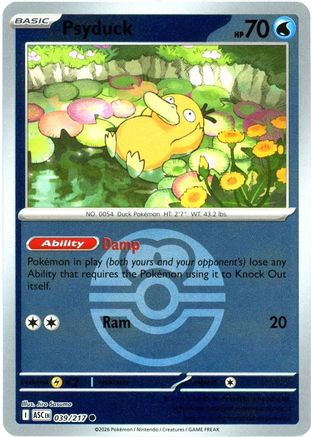 POKEMON TCG - Psyduck 039/217 ME Ascended Heroes - Common