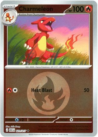 POKEMON TCG - Charmeleon (Energy Symbol Pattern) 021 ME Ascended Heroes - Uncommon