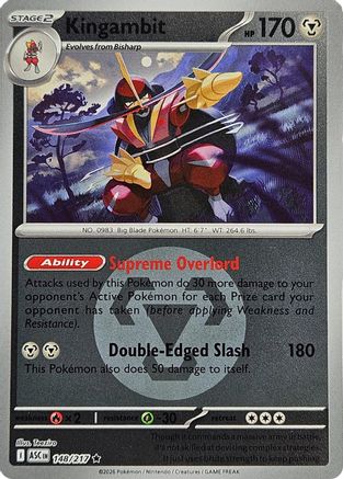 POKEMON TCG - Kingambit (Energy Symbol Pattern) 148 ME Ascended Heroes - Rare