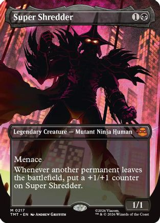 MAGIC: THE GATHERING  - Super Shredder (Borderless) (TMT-217) - Teenage Mutant Ninja Turtles Foil