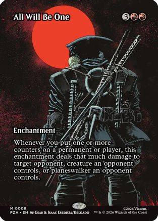 MAGIC: THE GATHERING  - All Will Be One (Borderless) (PZA-008) - Teenage Mutant Ninja Turtles Eternal-Legal Foil