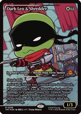 MAGIC: THE GATHERING  - Dark Leo & Shredder (Showcase) (TMT-289) - Teenage Mutant Ninja Turtles Foil