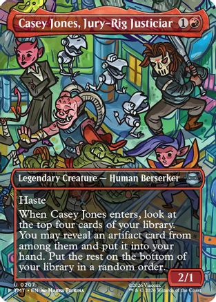 MAGIC: THE GATHERING  - Casey Jones, Jury-Rig Justiciar (Borderless) (TMT-207) - Teenage Mutant Ninja Turtles Foil