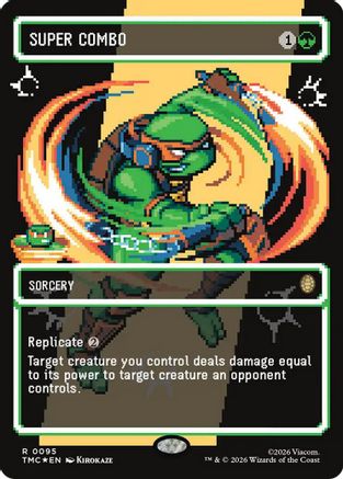 MAGIC: THE GATHERING  - Super Combo (Borderless) (Surge Foil) (TMC-095) - Commander: Teenage Mutant Ninja Turtles Foil