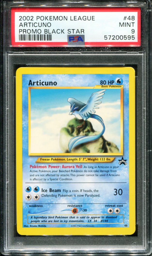 ARTICUNO 48 PSA 9 LEAGUE PROMO BLACK STAR POKEMON